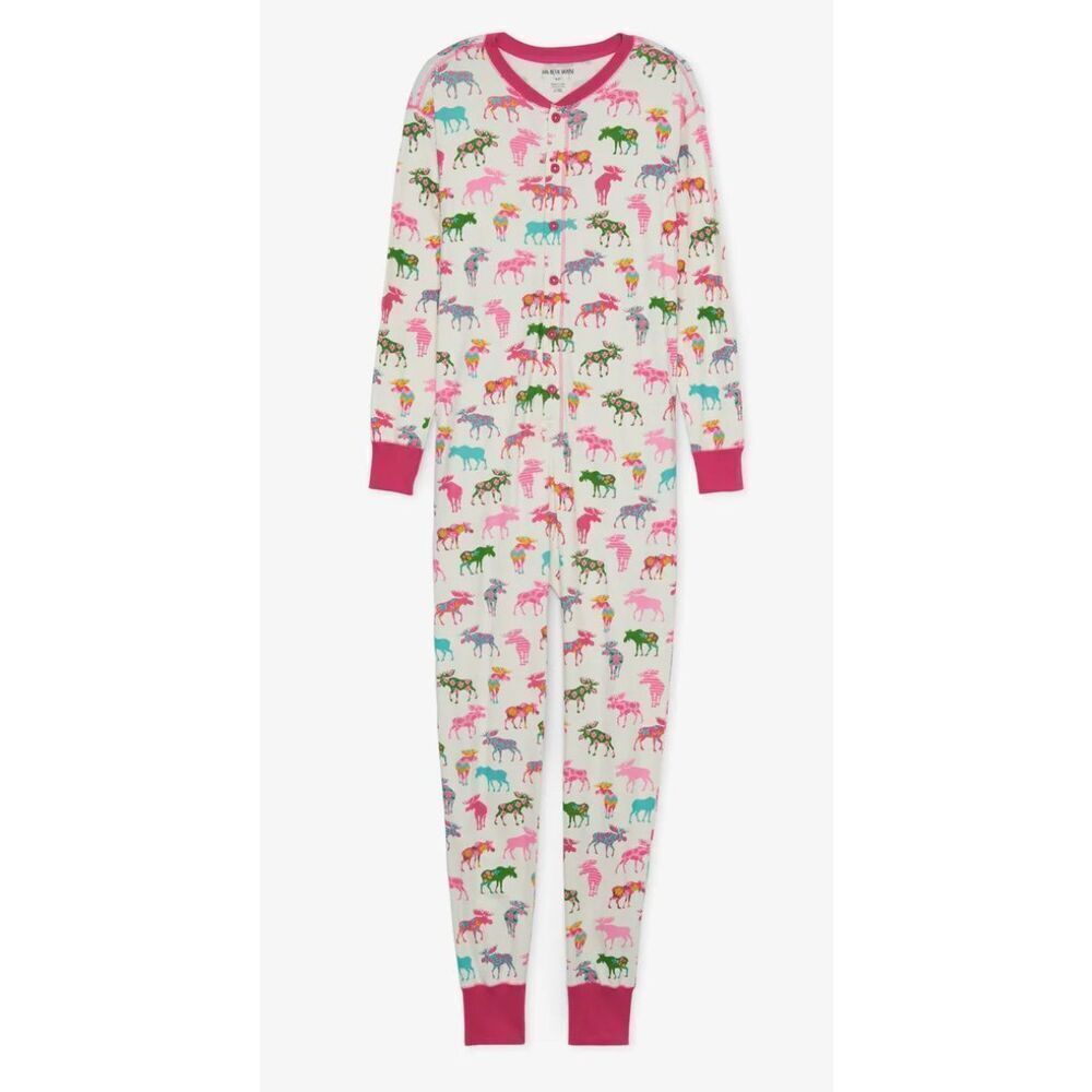 Little Blue House Adult One-Piece Pajama Bum Flap Soft Comfortable Loungewear